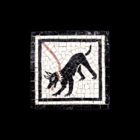 Bracalenti’s Mosaic : Cave Canem 15×15Mosaico Maestro Bracalenti : Cave Canem 15×15